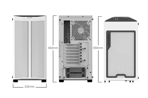 be quiet! Pure Base 500DX ATX Mid Tower White with Tempered Glass Side Panel and USB 3.2 Gen 2 Type-C / USB 3.2 Gen 1 Type-A image