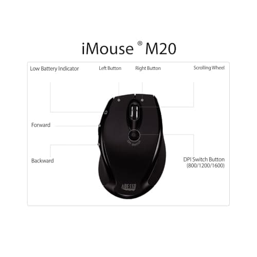 Adesso iMouse M20B Wireless Optical Mouse image