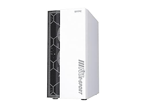 DIYPC DIY-S08 ATX Mid Tower Green / Black Tempered Glass Side Panel, USB 3.2 Gen 1 Type-A and USB 2.0 Type-A Front Panel image