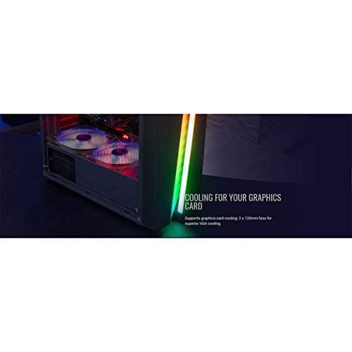 Aerocool Bolt ATX Mid Tower Black with Acrylic Side Panel, USB 3.2 Gen 1 Type-A, USB 2.0 Type-A image