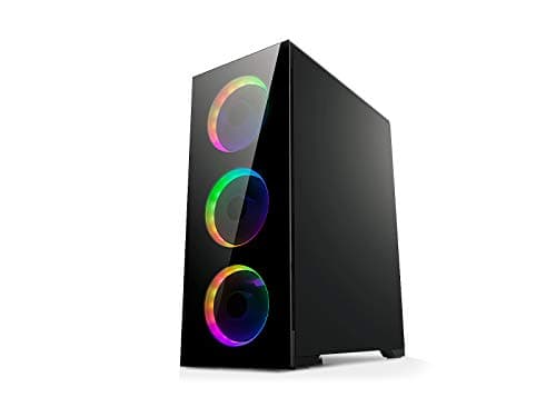 BGears b-Voguish ATX Mid Tower Black with RGB, Tempered Glass Side Panel, USB 3.2 Gen 1 Type-A, USB 2.0 Type-A image