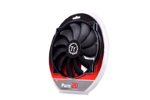 Thermaltake 200mm Pure 20 Series Black 200x30mm Thick Quiet High Airflow Case Fan with Anti-Vibration Mounting System Cooling CL-F015-PL20BL-A image
