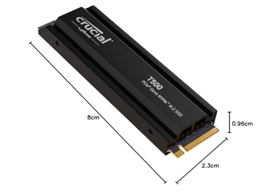 Crucial T500 W/Heatsink 4TB M.2-2280 SSD PCIe 4.0 x4 NVMe image