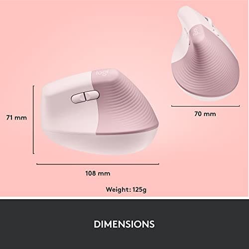 Logitech LIFT Pink Bluetooth Wireless Optical Mouse image