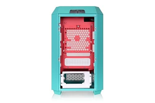 Thermaltake The Tower 250 Mini-ITX Tower Blue / Pink with Tempered Glass Side Panel, USB 3.2 Gen 2 Type-C, USB 3.2 Gen 1 Type-A, and Dimensions 300 x 281 x 506 image
