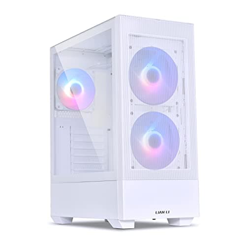 Lian Li LANCOOL 205 Mesh C ATX Mid Tower White Tempered Glass Side Panel with USB 3.2 Gen 2 Type-C and USB 3.2 Gen 1 Type-A main image