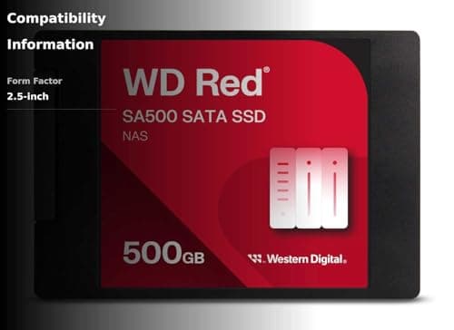 Western Digital Red SA500 500GB SSD 2.5" SATA 6.0 Gb/s image