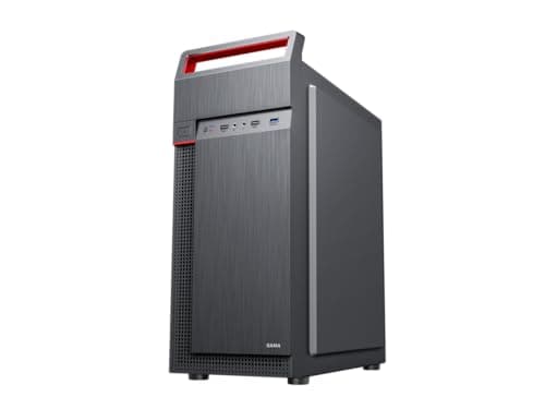 SAMA Sama-S88-BK ATX Mid Tower Black / Red with Tempered Glass Side Panel and USB 3.2 Gen 1 Type-A, USB 2.0 Type-A image