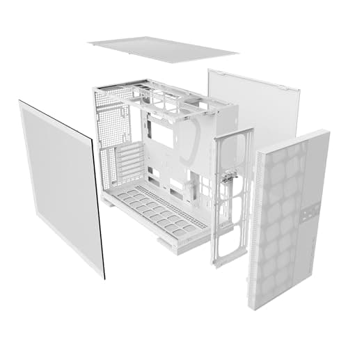 Geometric Future Model 5 Vent ATX Mid Tower White with Tempered Glass Side Panel and USB 3.2 Gen 2x2 Type-C, USB 3.2 Gen 1 Type-A image