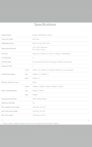 Cougar Archon 2 ATX Mid Tower White Mesh RGB Tempered Glass Side Panel image