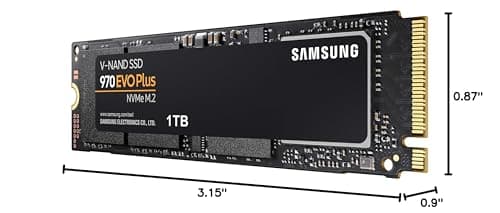 SAMSUNG 970 EVO PLUS M.2 2280 1TB PCIe Gen 3.0 x4, NVMe 1.3 V-NAND Internal Solid State Drive (SSD) MZ-V7S1T0B/AM image