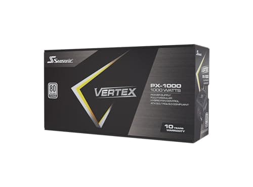 SeaSonic VERTEX PX-1000 Black / Silver 1000W Fully Modular 80+ Platinum image