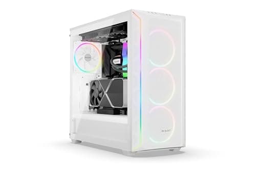 be quiet! Shadow Base 800 FX ATX Mid Tower White with Tempered Glass Side Panel and USB 3.2 Gen 2 Type-C USB 3.2 Gen 1 Type-A image
