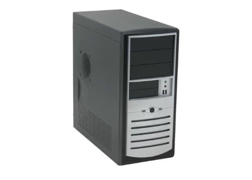 Foxconn TS-001(H+A)+ISO-400-4SS ATX Mid Tower Black / Silver w/300 W Power Supply image