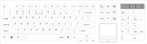 Perixx 10165 Wired Slim Keyboard With Touchpad image