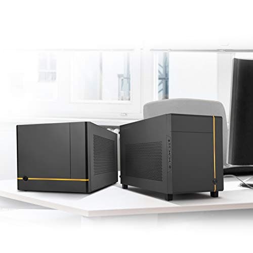 Silverstone SUGO 14 Mini-ITX Desktop Black / Yellow with USB 3.2 Gen 1 Type-A and USB 2.0 Type-A image