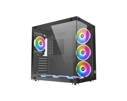 Xigmatek Aquarius Plus ATX Mid Tower Black with Tempered Glass Side Panel and USB 3.2 Gen 1 Type-A / USB 2.0 Type-A image
