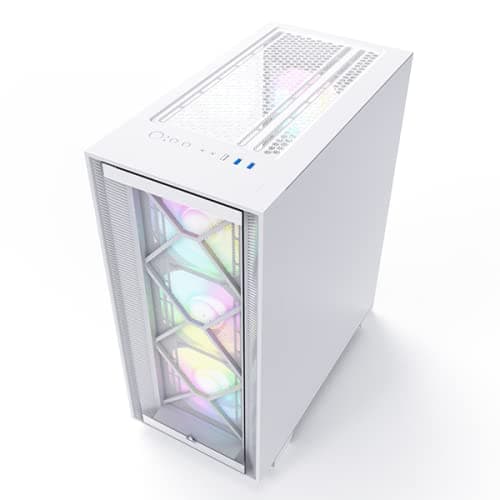 Montech AIR 1000 PREMIUM ATX Mid Tower White with Tempered Glass Side Panel, USB 3.2 Gen 1 Type-A, USB 2.0 Type-A image