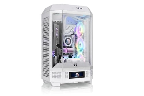 Thermaltake The Tower 300 MicroATX Mini Tower Tempered Glass Side Panel - Snow image