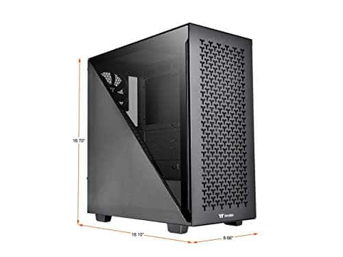 Thermaltake Divider 300 TG Air ATX Mid Tower Black Tempered Glass Side Panel image