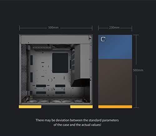 Geometric Future Model 8 ATX Mid Tower Black / Blue with Tinted Tempered Glass Side Panel and USB 3.2 Gen 2 Type-C, USB 3.2 Gen 1 Type-A, USB 2.0 Type-A image