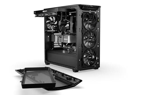be quiet! Shadow Base 800 ATX Mid Tower Black with Tempered Glass Side Panel and USB 3.2 Gen 2 Type-C / USB 3.2 Gen 1 Type-A image