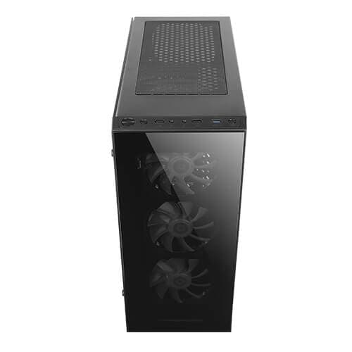 Antec NX210 ATX Mid Tower Black Tempered Glass Side Panel, USB 3.2 Gen 1 Type-A USB 2.0 Type-A image