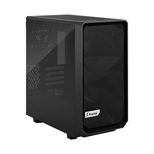 Fractal Design Meshify 2 Mini Micro ATX Mid Tower Black with Tinted Tempered Glass Side Panel and USB 3.2 Gen 2 Type-C USB 3.2 Gen 1 Type-A image