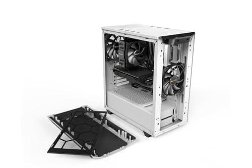 be quiet! Pure Base 500 ATX Mid Tower White with Tempered Glass Side Panel and USB 3.2 Gen 1 Type-A image