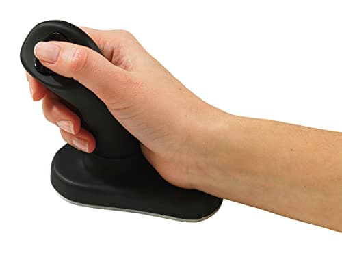3M Wireless Ergonomic Optical Mouse, Patented Vertical Grip Design Keeps Your Hand and Wrist at a Neutral Angle for Comfort, USB Plug and Play, Soft-Touch Surface, Small Size, Black (EM550GPS) image