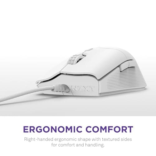 NZXT Lift 2 Ergo White Wired Optical Mouse image