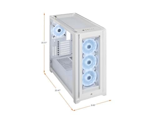Corsair iCUE 5000X RGB QL Edition ATX Mid Tower White Tempered Glass image