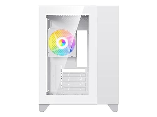 DIYPC ARGB-Q3 Micro ATX Mini Tower Green with Tempered Glass Side Panel and USB 3.2 Gen 1 Type-A USB 2.0 Type-A image