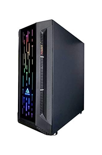 Apevia Matrix ATX Mid Tower Black with Tempered Glass Side Panel and USB 3.2 Gen 1 Type-A USB 2.0 Type-A image