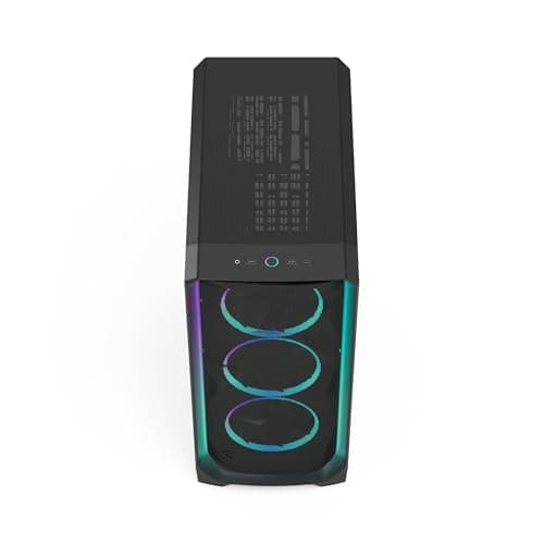 Fractal Design Meshify 3 Ambience Pro RGB ATX Mid Tower Black with Tinted Tempered Glass Side Panel and USB 3.2 Gen 2x2 Type-C, USB 3.2 Gen 1 Type-A image