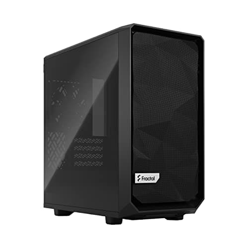 Fractal Design Meshify 2 Mini Micro ATX Mid Tower Black with Tinted Tempered Glass Side Panel and USB 3.2 Gen 2 Type-C USB 3.2 Gen 1 Type-A image