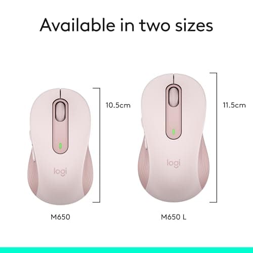 Logitech Signature M650 Bluetooth/Wireless/Wired Optical Pink Mouse image