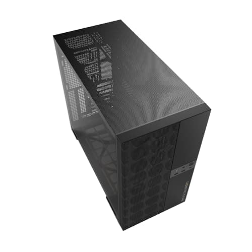 Geometric Future Model 5 ATX Mid Tower Black Vent Fanless, Tempered Glass Side Panel, USB 3.2 Gen 2x2 Type-C, USB 3.2 Gen 1 Type-A image