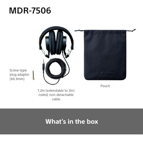 Sony MDR-7506 Closed Wired Headphones image