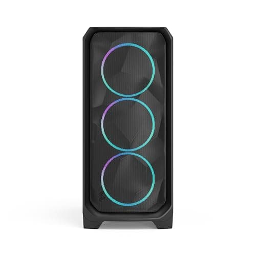 Fractal Design Meshify 3 ATX Mid Tower Black with Tinted Tempered Glass Side Panel and USB 3.2 Gen 2x2 Type-C, USB 3.2 Gen 1 Type-A Front Panel image