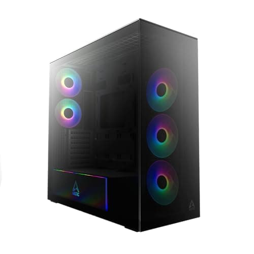 ARCTIC Xtender ATX Mid Tower Black with Tinted Tempered Glass Side Panel and USB 3.2 Gen 2 Type-C USB 3.2 Gen 1 Type-A image