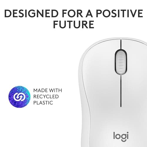Logitech M240 Silent Bluetooth Wireless Optical White Mouse image
