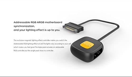 Geometric Future Squama 2501 120mm White Addressable RGB PWM 80.81 CFM 3-Pack image