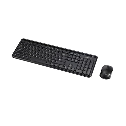 AmazonBasics Wireless Computer Keyboard and Mouse Combo - Quiet and Compact - US Layout (QWERTY) main image