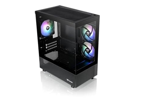 Thermaltake View 170 ARGB MicroATX Mini Tower Black Tempered Glass Side Panel image