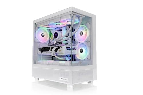 Thermaltake View 270 ATX Mid Tower White Tempered Glass Side Panel, SNOW image
