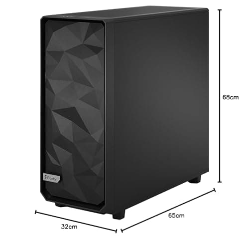 Fractal Design Meshify 2 XL ATX Full Tower Black with Tinted Tempered Glass Side Panel and USB 3.2 Gen 2 Type-C, USB 2.0 Type-A image