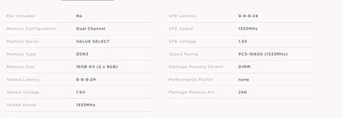 Corsair CMV16GX3M2A1333C9 Green DDR3-1333 CL9 16GB (2x8GB) image