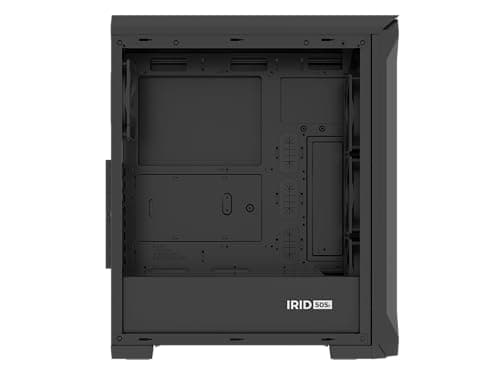 Genesis Irid 505F ATX Mid Tower Black with Tempered Glass Side Panel and USB 3.2 Gen 1 Type-A USB 2.0 Type-A Front Panel image