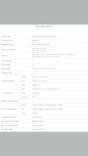 Cougar MX330-G Pro ATX Mid Tower White Tempered Glass Side Panel image